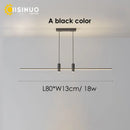 GobekUsa Adjustable LED Pendant Light in Black/Gold for Office Dining Living Room
