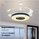 GobekUsa Retractable Ceiling Fan Chandelier with Remote Control and Invisible LED Lights