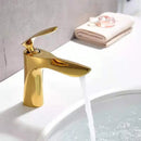 GobekUsa Gold Basin Mixer Tap High Golden Waterfall Faucet for Washbasin and Toilet