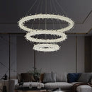 GobekUsa Luxe Crystal Pendant Light - Dimmable LED Art Deco Circle Lamp