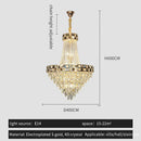 GobekUsa Crystal Chandelier: Smart Dimming Duplex Villa Pendant for Luxe Living Rooms