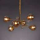 GobekUsa Glass Bubble Chandelier: Luxury LED Glass Ball Suspension Lamp for Living Room, Bedroom, and Shop