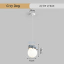 GobekUsa Animal Resin Pendant Lamps: Bear Rabbit Dog Sheep Bunny Chandelier for Children's Room