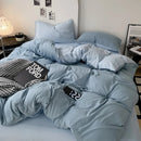 GobekUsa Cotton Bed Sets Comforter Cover Set with Corner Ties