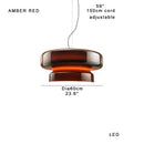 GobekUsa Large Glass Pendant Light Dining Table Kitchen Island Lamp