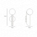GobekUsa Glass Ball Wall Lamps Gold LED Mirror Light for Dining Living Bedroom