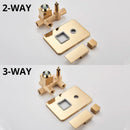 GobekUsa Gold Rain Shower Faucet Wall Mounted Bathtub Mixer Tap Set