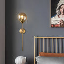 GobekUsa Golden Round Glass Wall Sconce: Modern Nordic Lighting Fixture for Home Decor
