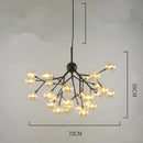 GobekUsa Heracleum Firefly Glass Round Ball Chandelier - Luxury Staircase Dining Room Lighting