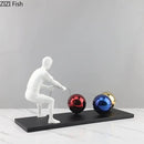 GobekUsa Abstract Character Metal Sculpture Desk Ornament Aesthetic Room Decor