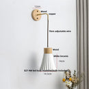 GobekUsa Ceramic LED Wall Lamp Modern Wood Decor Stair Light Fixtures