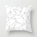 GobekUsa Heart Stripe Pillow Cases | Black & White Polyester Cushion Covers