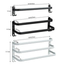 GobekUsa Aluminum Bathroom Towel Rack with Hook, Wall Mounted Multiple Layer Cloth Hanger
