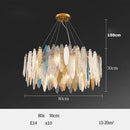 GobekUsa Gold LED Glass Chandelier for Dinning Living Room Bedroom_main keyword: Pendant Lamps