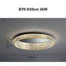 GobekUsa Gold Steel LED Dimmable Ceiling Lights Luxury Crystal Fixture