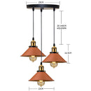 GobekUsa Industrial Farmhouse Brown Pendant Light for Kitchen Island, Barn, Dining Room