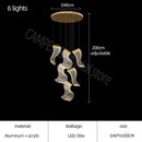GobekUsa Acrylic Deluxe Staircase Chandelier - Villa, Lobby, Living Room Decor Lighting
