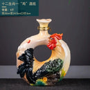 GobekUsa Jingdezhen Ceramic Wine Bottle Sculpture Gift Chinese Zodiac 3kg
