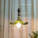 GobekUsa Japanese Style Green Glass LED Pendant Chandelier for Home Decor