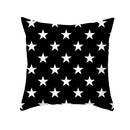 GobekUsa Black Geometry Letters Print Cushion Cover for Home Decor & Office