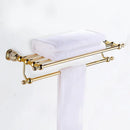 GobekUsa Crystal Bathroom Towel Rack: European Style Hardware Bath Organizer