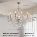 GobekUsa Blue Crystal Chandelier: Luxury E14 Pendant Lights for Living Room and Bedroom