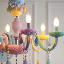 GobekUsa Kids Room LED Macaron Ceiling Chandelier for Boys Girls Bedroom Decor