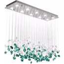 GobekUsa Glass Stone Chandeliers: Modern Luxury LED Pendant Lights for Dining Room Art Decor