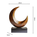 GobekUsa Golden Ring Abstract Resin Figurines, Home Decor, Geometric Design