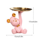 GobekUsa Bear House Entry Tray Keys Receiver Storage Figurines