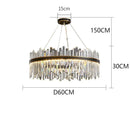 GobekUsa Crystal Chandelier Pendant Light for Living Room Bedroom Ceiling, Luxury Indoor Lighting