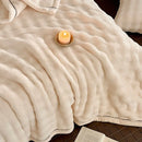 GobekUsa Cozy Bubble Faux Rabbit Fur Blanket: Warm Sofa & Bed Cover for All Seasons