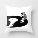 GobekUsa Black Camera Print Retro Cushion Cover for Home Sofa Chair