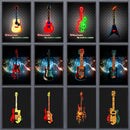 Abstract Electric Guitar Canvas Print - Music Wall Art by GobekUsa
