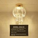 GobekUsa Elegant Crystal Ceiling Light for Entryway, Stairs, and Hallway
