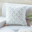 GobekUsa Cotton Diamond Cushion Cover in Mustard Orange Beige for Living Room Sofa Bed
