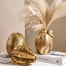 GobekUsa Golden Star Fruit Vase: Ceramic Lemon Flowerpot & Simulated Fruit Ornaments