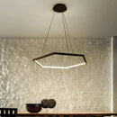 GobekUsa Hexagon Aluminium LED Pendant Light Dimmable Minimalist Chandelier for Living Room Bedroom