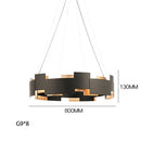 GobekUsa Black Scandinavian Style Ceiling Chandelier LED Lustres for Living Room Bedroom