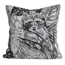GobekUsa Jungle Plant Raccoon Embroidered Throw Pillow Cover for Couch Sofa Bed