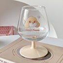 GobekUsa Kawaii Rabbit Glass Goblet: Cute Juice Cup for Girls