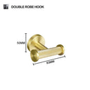 GobekUsa Brushed Gold Bathroom Set: Towel Bar, Toilet Paper Holder, Hook - Wall Mount Kit