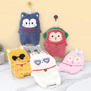 GobekUsa Cute Cartoon Animal Hand Towel Double Layer Thickened Towel for Kids Home Kitchen