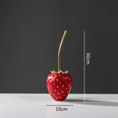 GobekUsa Gold Strawberry Figurine Decor for Home Decor & Display