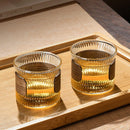 GobekUsa Japanese Walnut Tea Cup Set - High-Grade Glass Coffee & Flower Tea Cups