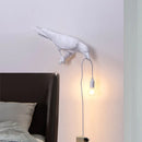 GobekUsa Designer Bird Wall Lamp Modern Resin White Black LED Light Bedroom Living Room