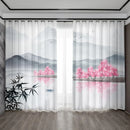 GobekUsa Bamboo Ink Painting Curtains for Home Decoration Elegant Finish