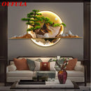 GobekUsa Landscape LED Wall Light: Modern Chinese Mural Sconce for Home Decor