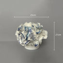 GobekUsa Handmade Porcelain Fold Pattern Vase - Home Decoration & Floral Arrangement