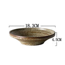 GobekUsa Japanese Style Handmade Stoneware Dinnerware Set - Round Plates and Bowls